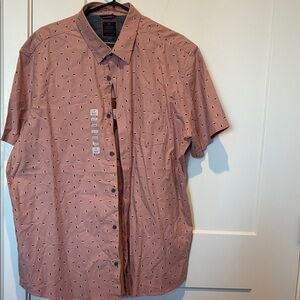Denver Hayes Men's Casual Pink Button Down Shirt